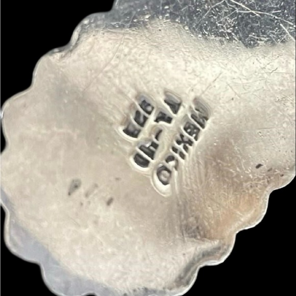 Vtg Taxco Multicolor Inlay Drop Earrings Sterling Silver Southwest Frida Kahlo - Picture 4 of 9